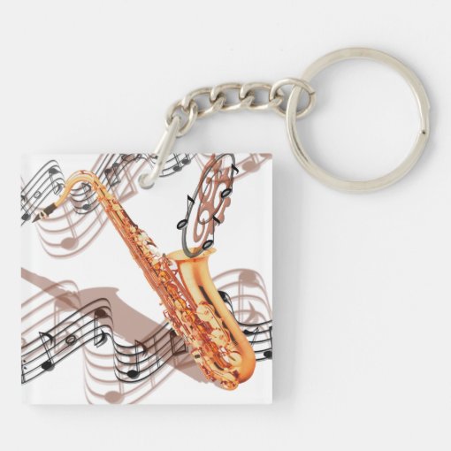 Abstract Saxophone Keychain Zazzle