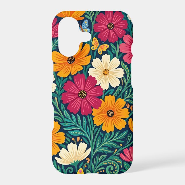 Abstract Scandinavian Flowers iPhone Cases (Back)