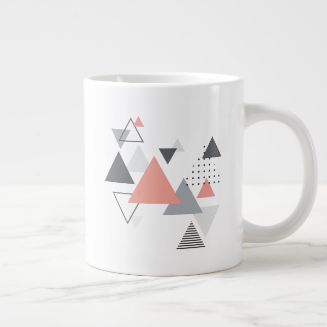 Abstract Scandinavian Geometric Design Giant Coffee Mug (Right)