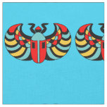 Abstract Scarab Colorful Beetle Vibrant Blue Fabric