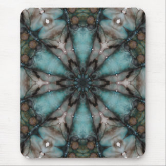 Abstract Sci-fi Turquoise Star Windmill Mouse Pad