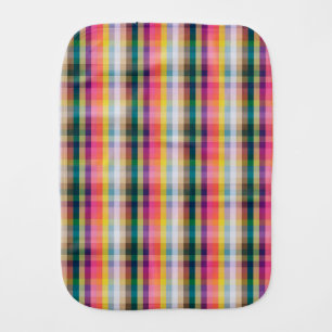 Abstract Scottish Plaid Baby Burp Cloth