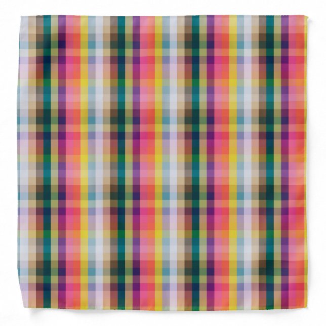 Abstract Scottish Plaid Bandana (Front)