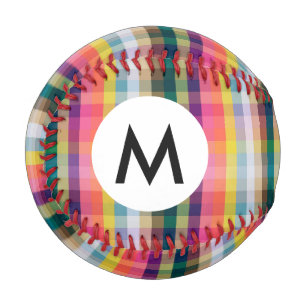Abstract Scottish Plaid Baseball