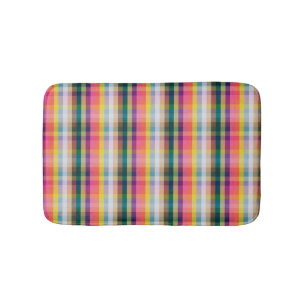 Abstract Scottish Plaid Bath Mat