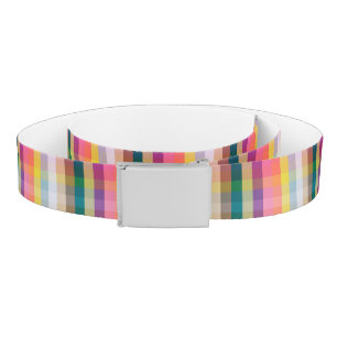 Abstract Scottish Plaid Belt