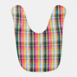 Abstract Scottish Plaid Bib