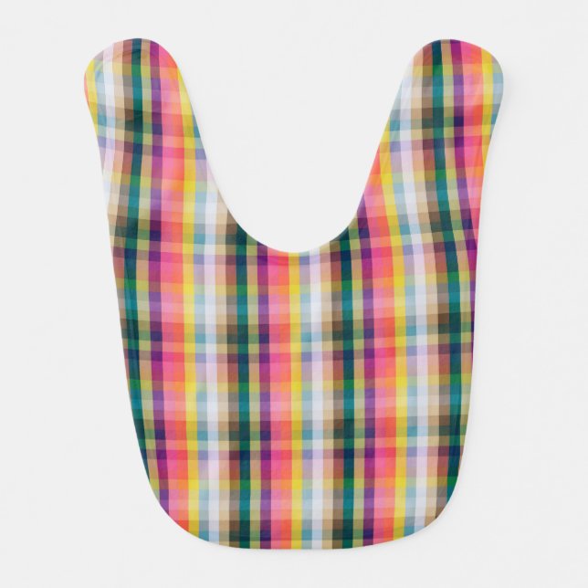 Abstract Scottish Plaid Bib (Front)