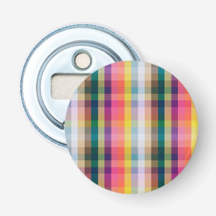 Abstract Scottish Plaid Bottle Opener