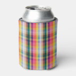 Abstract Scottish Plaid Can Cooler