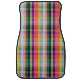 Abstract Scottish Plaid Car Floor Mat