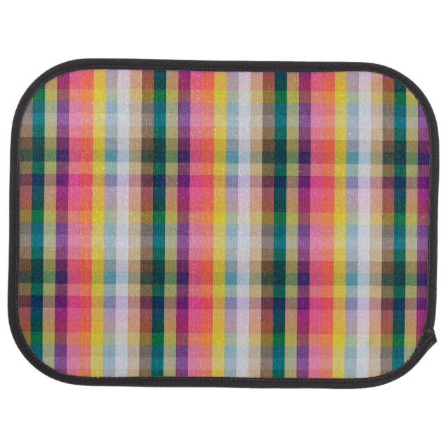 Abstract Scottish Plaid Car Mat (Rear)