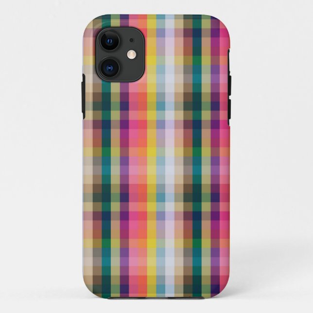 Abstract Scottish Plaid Case-Mate iPhone Case (Back)