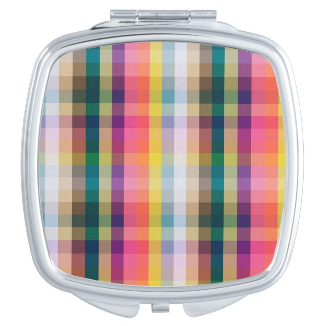 Abstract Scottish Plaid Compact Mirror (Front)