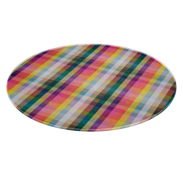 Abstract Scottish Plaid Cutting Board (Corner)