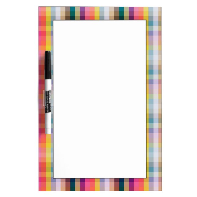 Abstract Scottish Plaid Dry-Erase Board (Front)