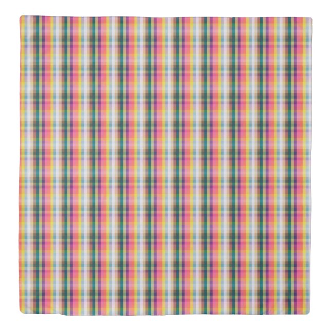 Abstract Scottish Plaid Duvet Cover (Front)