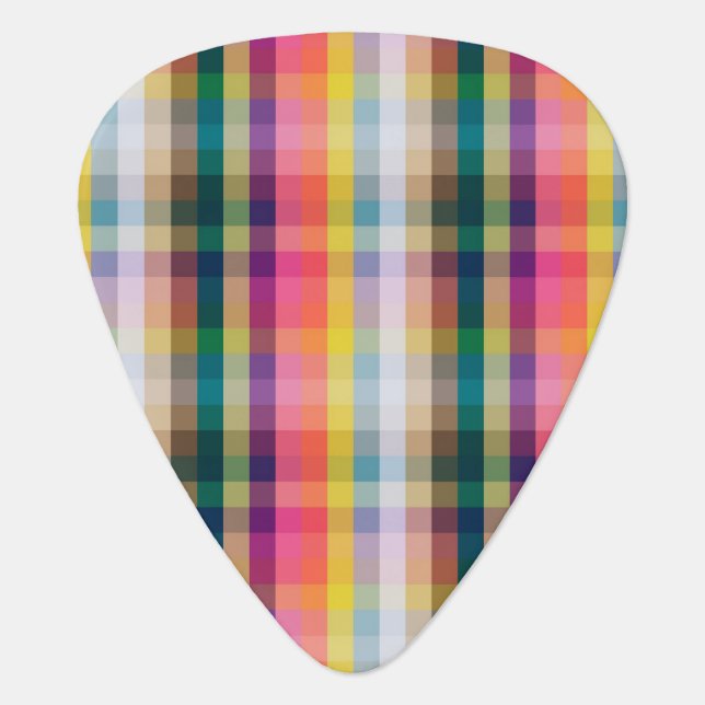 Abstract Scottish Plaid Guitar Pick (Front)