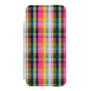 Abstract Scottish Plaid Wallet Case For iPhone SE/5/5s