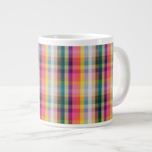 Abstract Scottish Plaid Large Coffee Mug