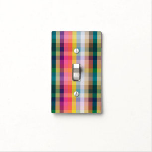 Abstract Scottish Plaid Light Switch Cover