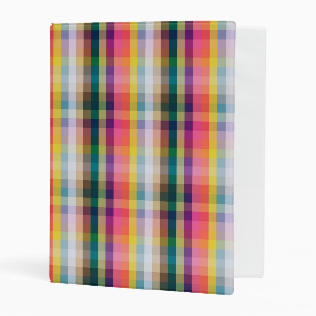 Abstract Scottish Plaid Mini Binder (Front/Inside)