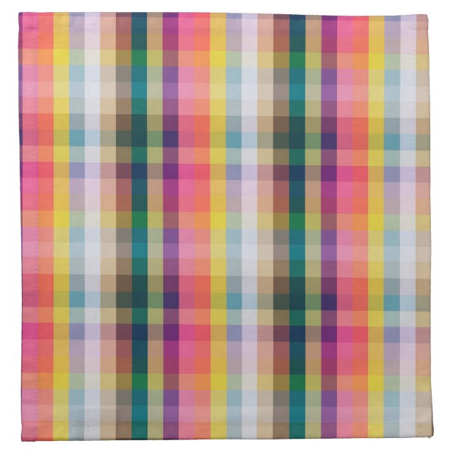 Abstract Scottish Plaid Napkin (Front)
