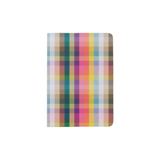 Abstract Scottish Plaid Passport Holder (Front)