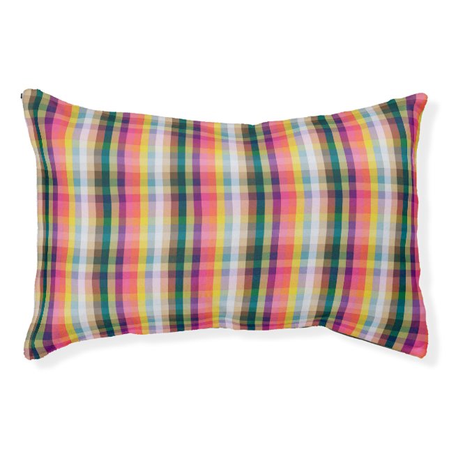 Abstract Scottish Plaid Pet Bed (Front)