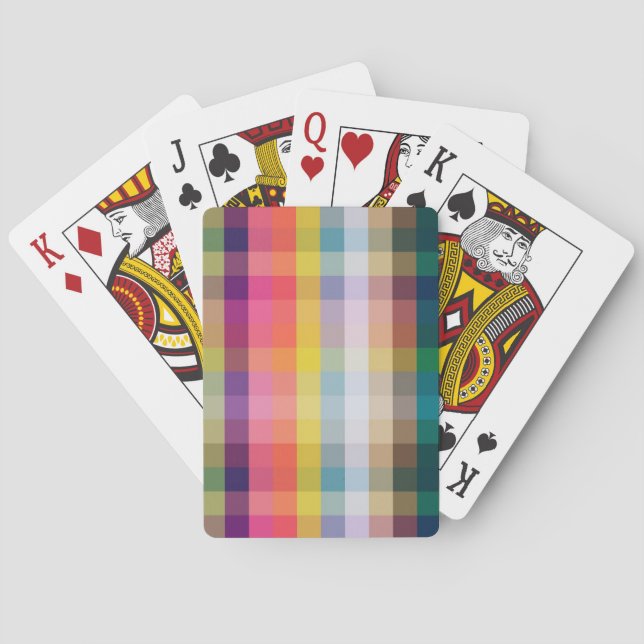 Abstract Scottish Plaid Poker Cards (Back)