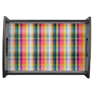 Abstract Scottish Plaid Serving Tray