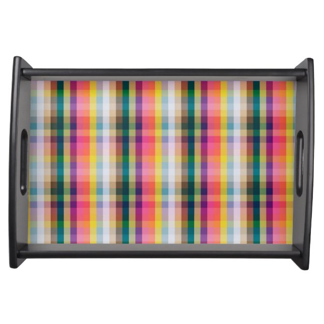 Abstract Scottish Plaid Serving Tray (Front)