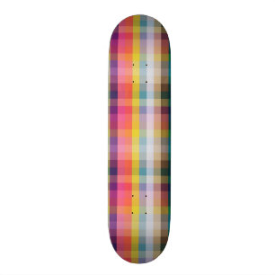 Abstract Scottish Plaid Skateboard Deck