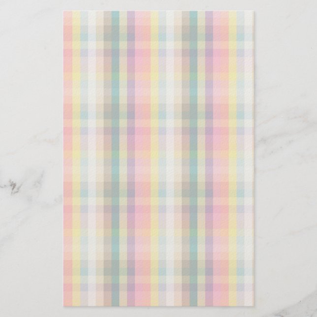 Abstract Scottish Plaid Stationery (Front)
