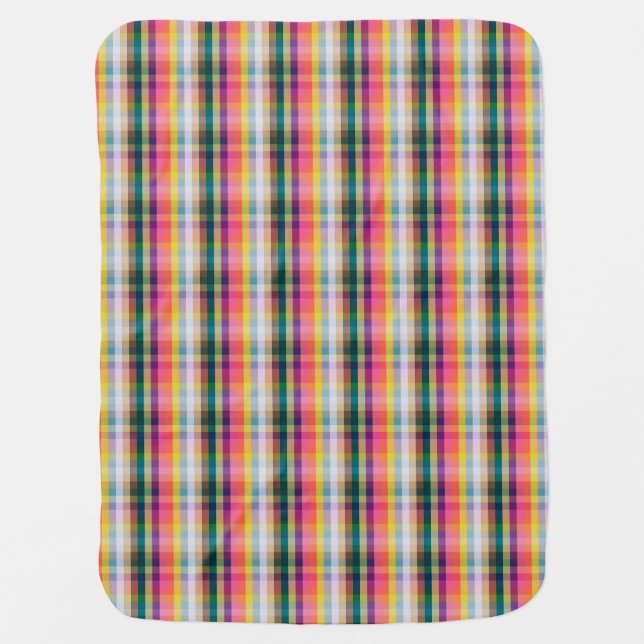 Abstract Scottish Plaid Stroller Blanket (Front)