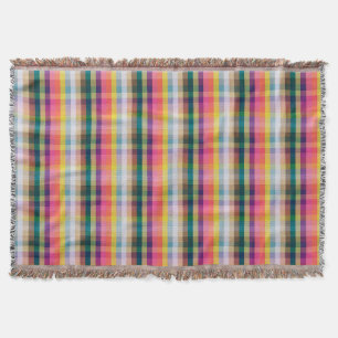 Abstract Scottish Plaid Throw Blanket