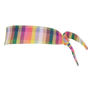 Abstract Scottish Plaid Tie Headband