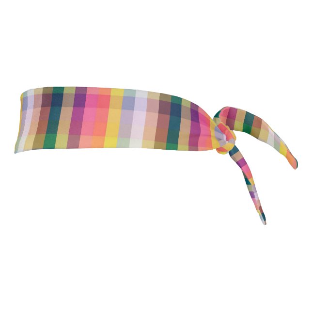 Abstract Scottish Plaid Tie Headband (Rotate 90)