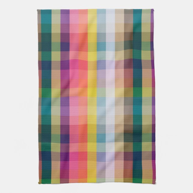 Abstract Scottish Plaid Towel (Vertical)