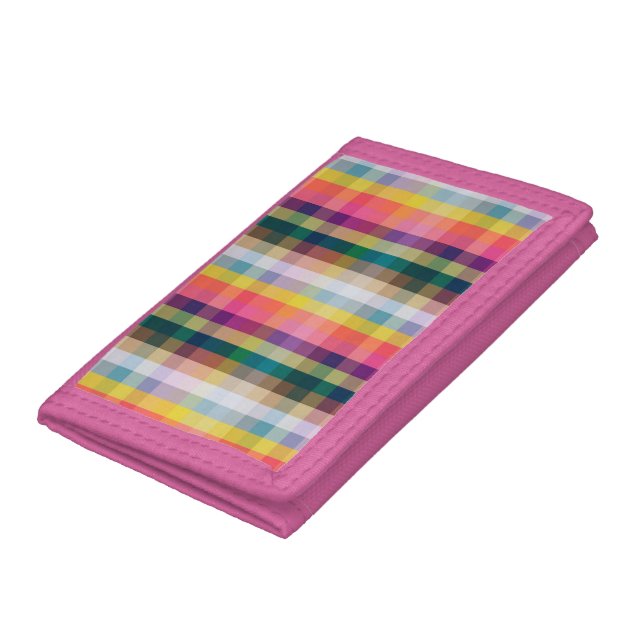 Abstract Scottish Plaid Tri-fold Wallet (Bottom)