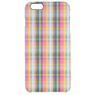 Abstract Scottish Plaid Clear iPhone 6 Plus Case