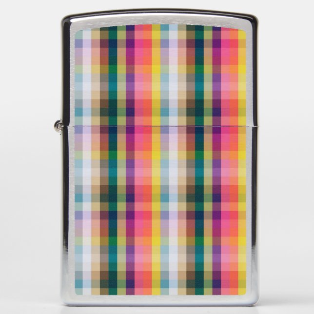 Abstract Scottish Plaid Zippo Lighter (Front)