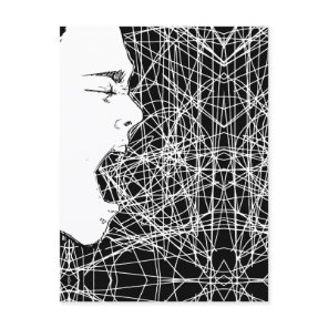 Abstract Scream Art Postcard