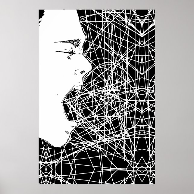 Abstract Scream Art Poster (Front)