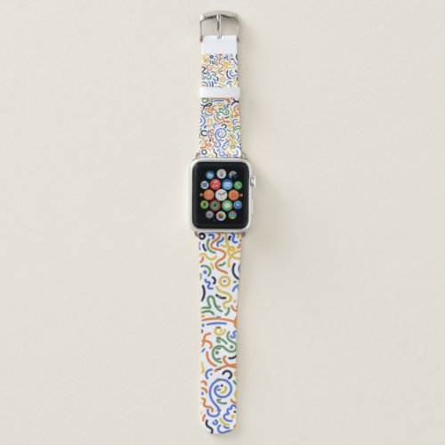 Abstract Scribble Apple Watch Band - Colorful
