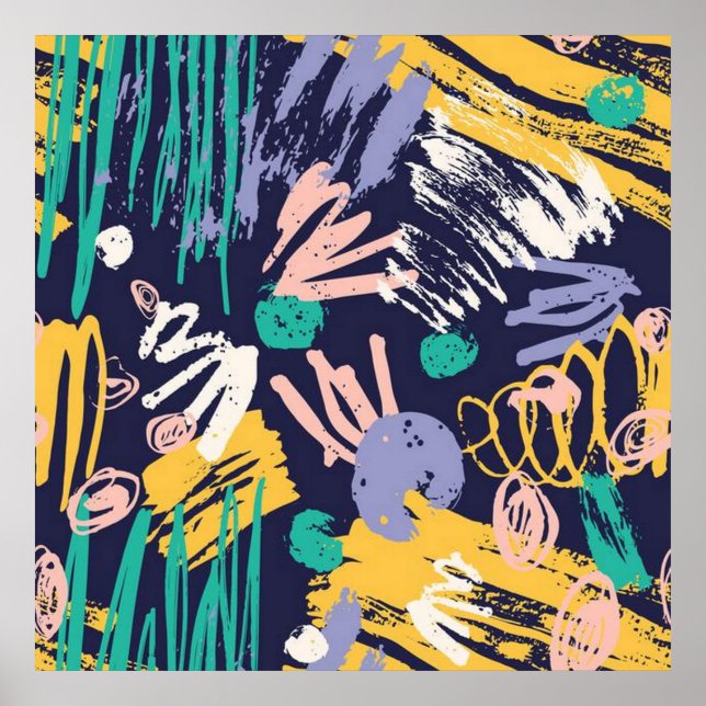 Abstract Scribble Doodle  Poster (Front)