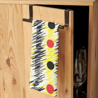 Abstract Scribble Polka Dot Pattern