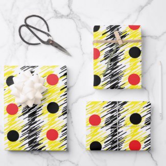 Abstract Scribble Polka Dot Pattern