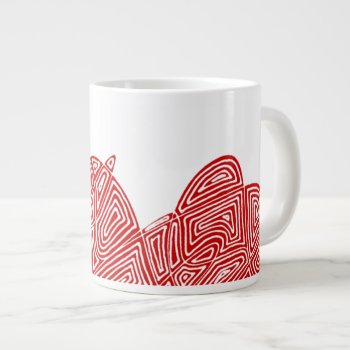 Abstract Scribbleprint Large Coffee Mug by scribbleprints at Zazzle
