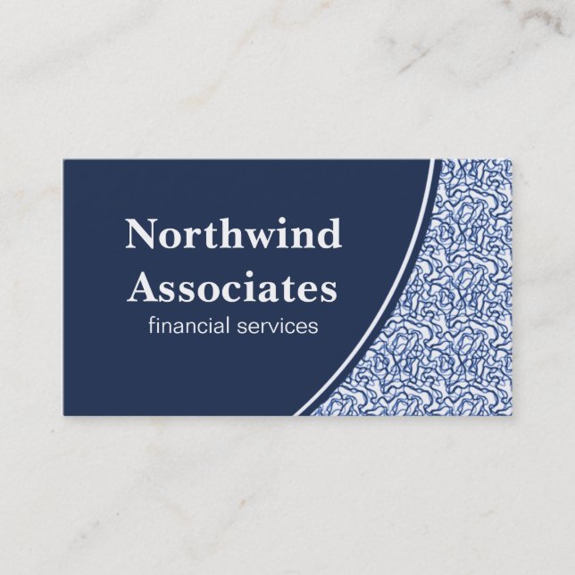 Abstract Scribbles Business Card, Royal Blue Card (Front)